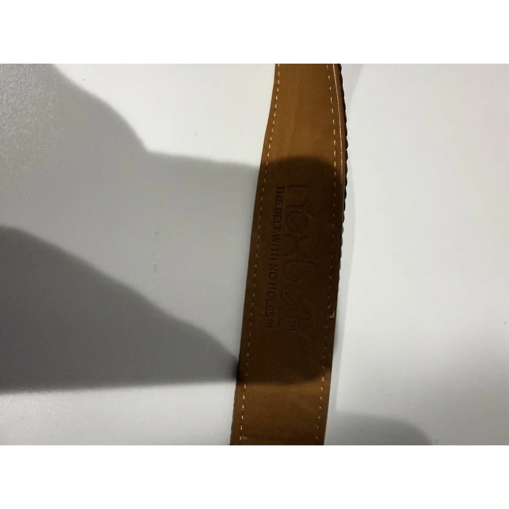 Nexbelt Men's Ratchet Golf Belt Brown White‎ Adjustable Classic System 45